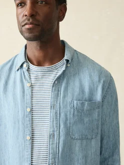 Shirts^Faherty Brand Tried & True Chambray Shirt - Vintage Indigo