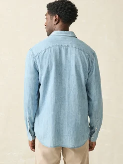 Shirts^Faherty Brand Tried & True Chambray Shirt (Tall) - Vintage Indigo