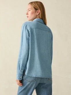 Shirts & Tops^Faherty Brand Tried & True Chambray Shirt - Mid Wash