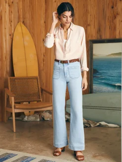 Shirts & Tops^Faherty Brand Tried & True Chambray Shirt - Peach Whip