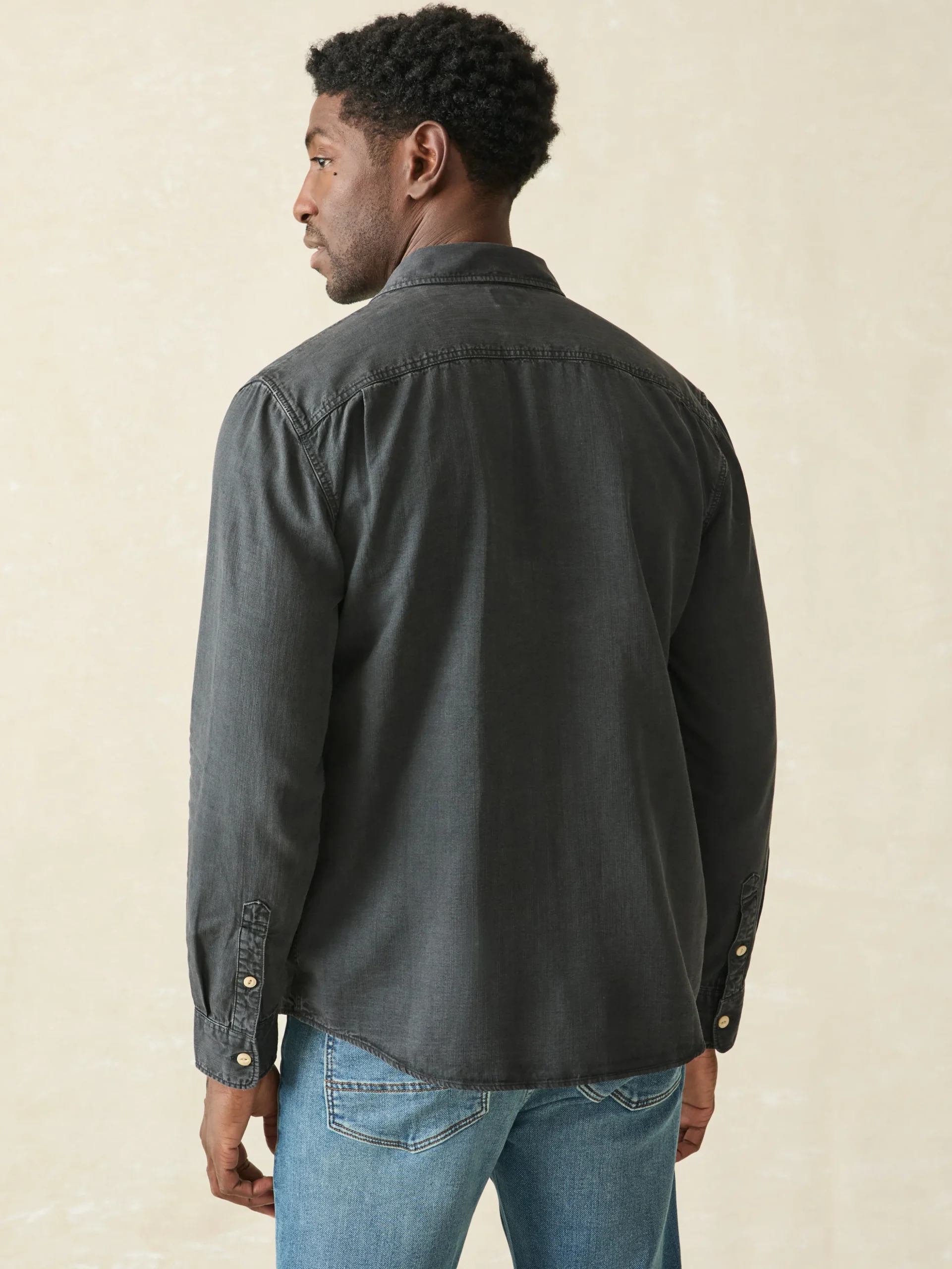 Shirts^Faherty Brand Tried & True Chambray Workshirt - Durango Black