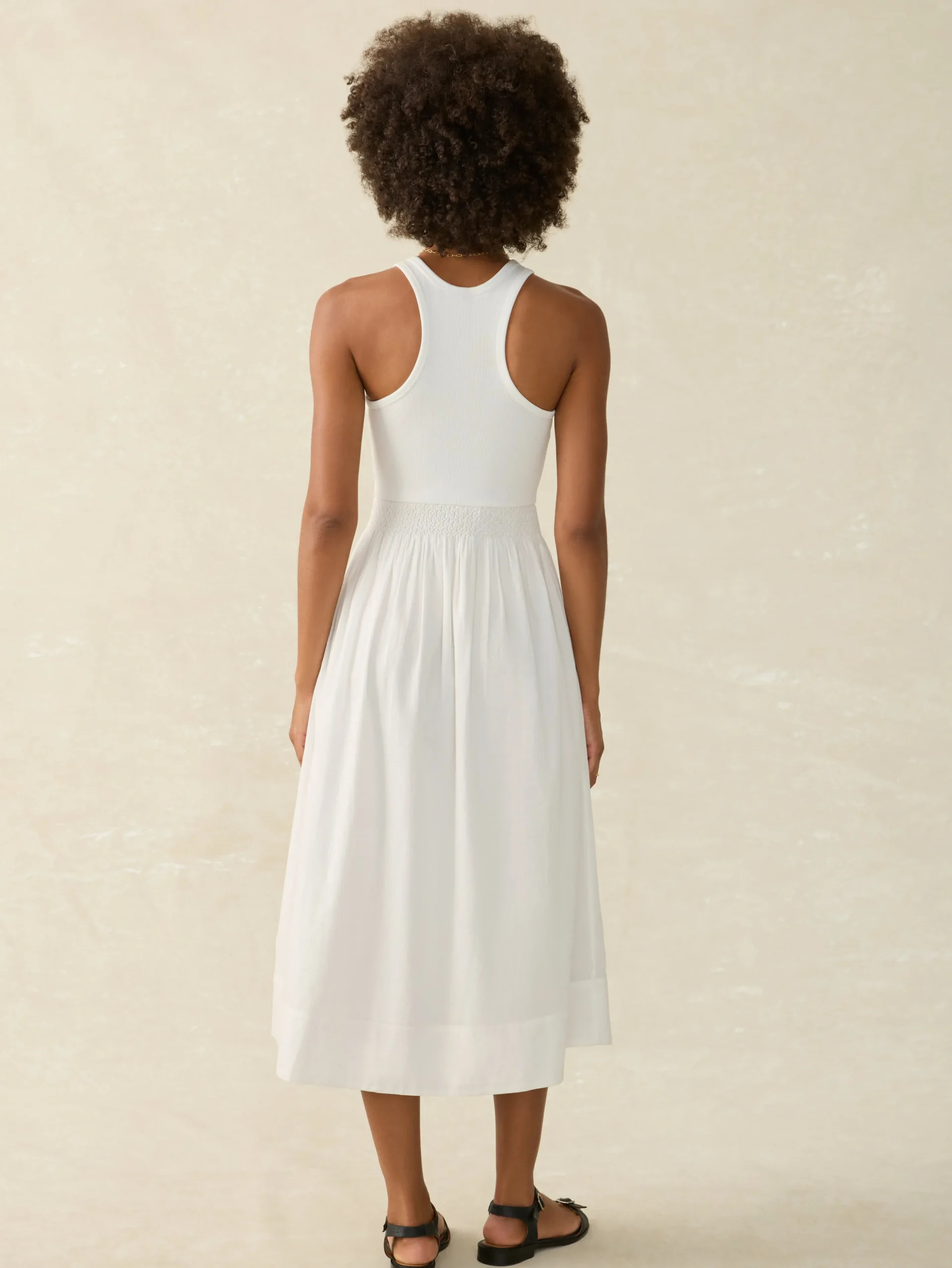 Dresses^Faherty Brand Tropical Cotton Ribbed Tank Dress - Bright White