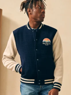 Jackets & Vests^Faherty Brand Varsity Jacket - Navy