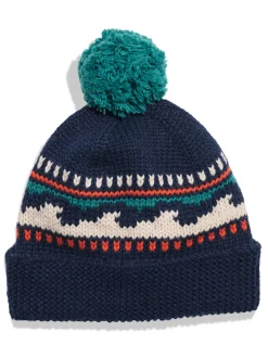 Hats|Hats^Faherty Brand Waves Pom Beanie - Navy