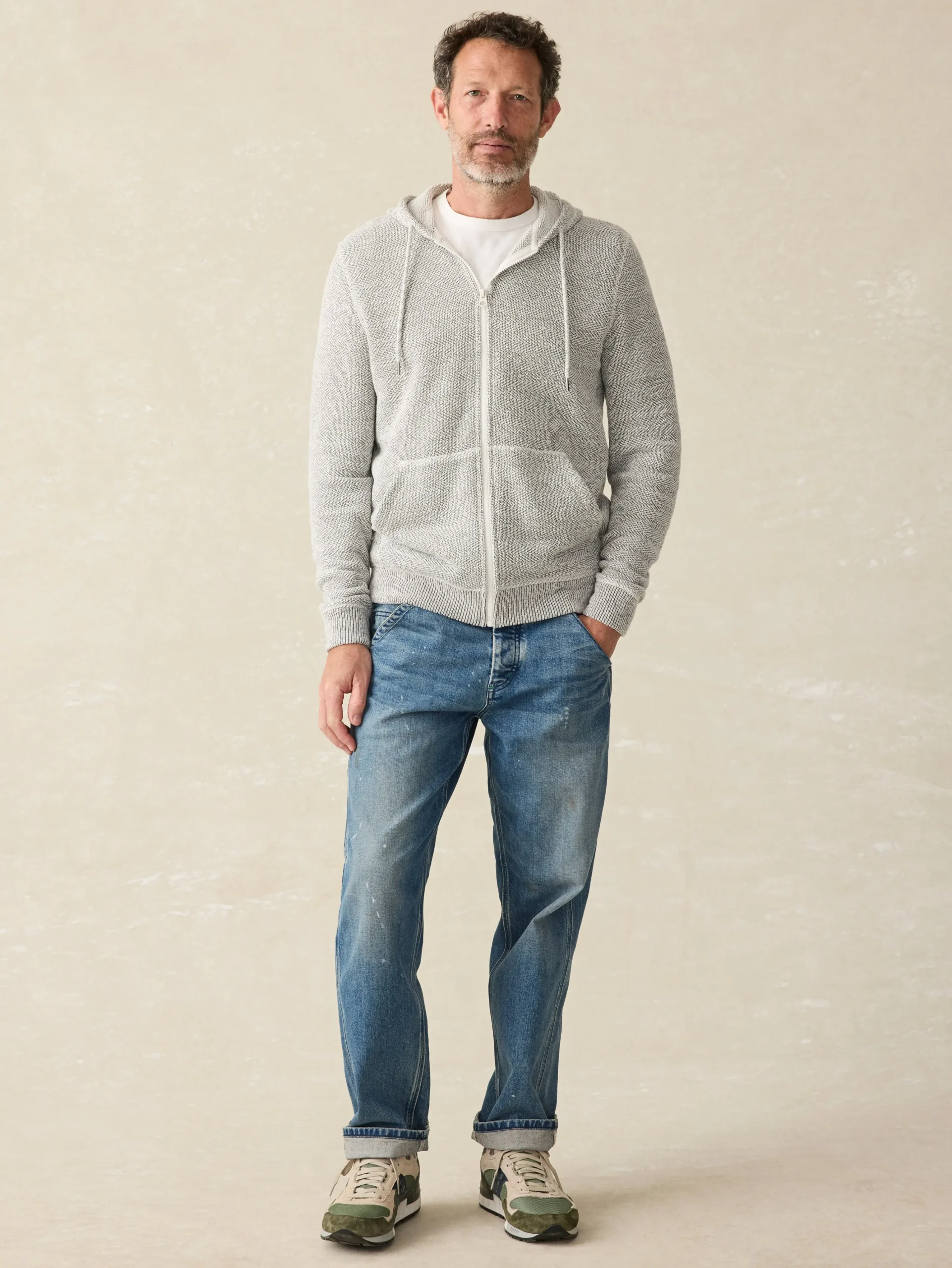 Hoodies & Sweatshirts|Lounge^Faherty Brand Whitewater Full Zip Hoodie - Grey Shell Loop