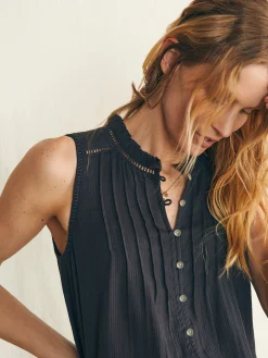 Shirts & Tops^Faherty Brand Willa Sleeveless Top - Washed Black