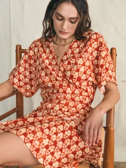 Dresses^Faherty Brand Willow Dress - Spiced Shibori Print