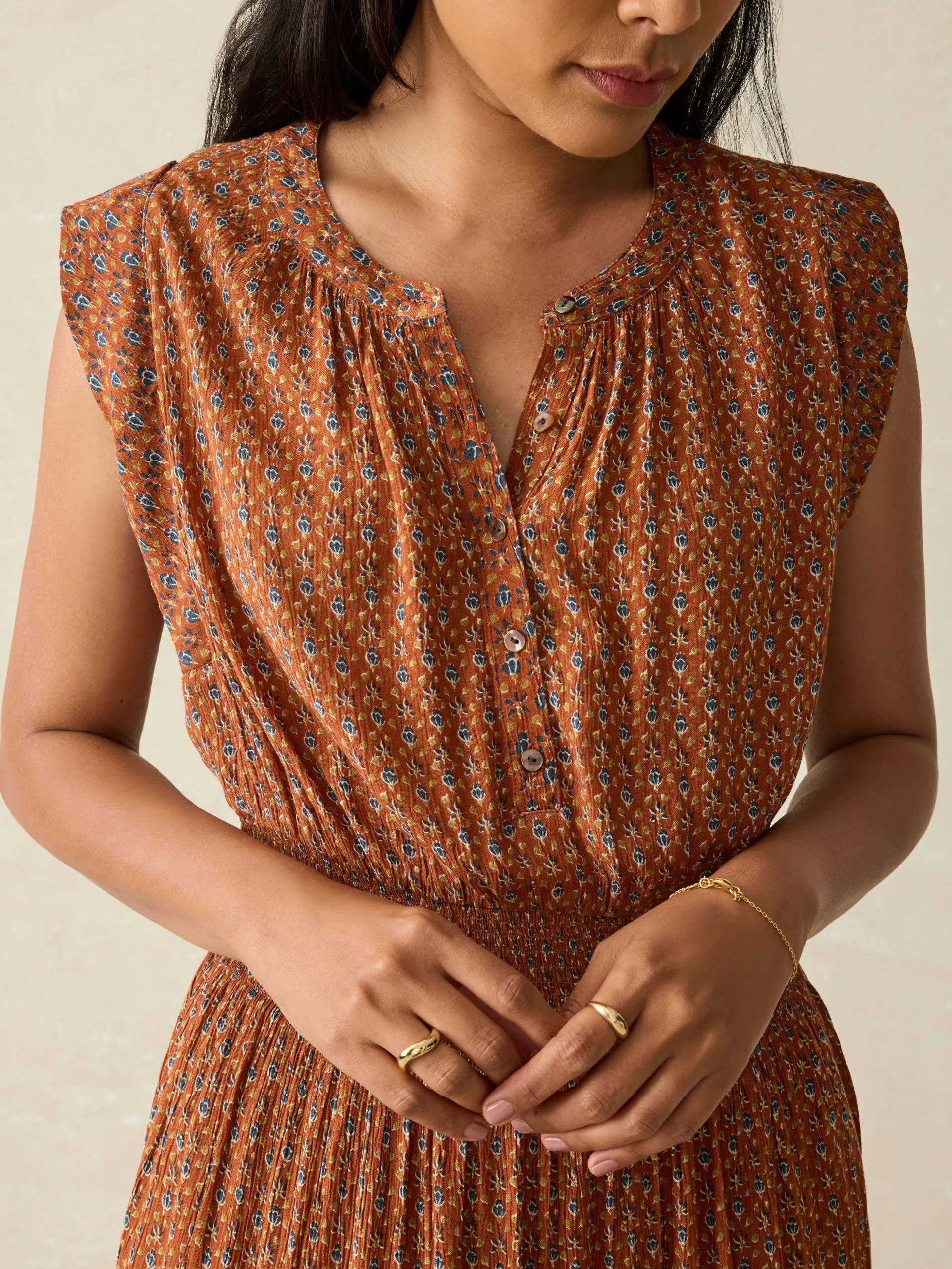 Dresses^Faherty Brand Woodstock Midi Dress - Chestnut Blossom
